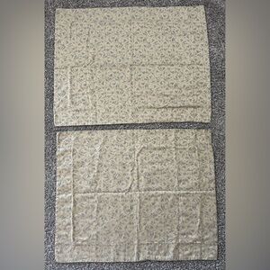 Two 100% Cotton Vintage Nancy Koltes Luxury Italian Pillow Shams Floral Design